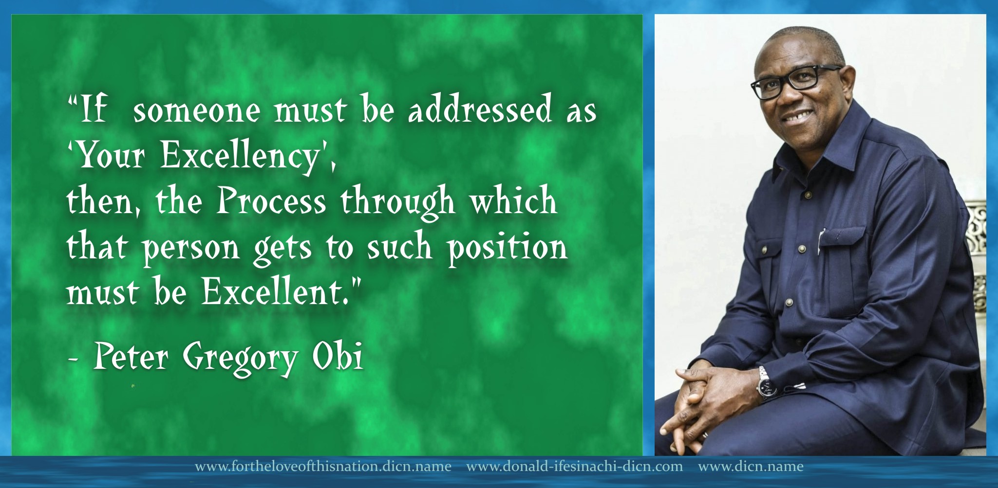 Dicn's PETER OBI'S QUOTE Post