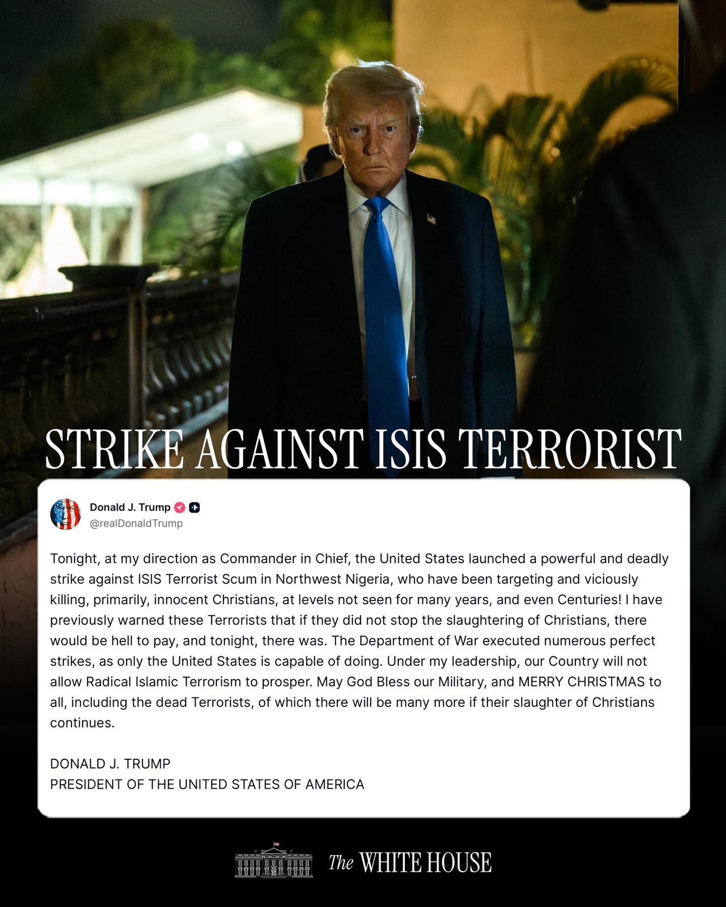 Donald J, Trump's 2025 Nigeria Anti Terrorism Assault Thumbnail